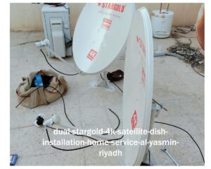 Professional 4K Satellite Dish Installation in Al Yasmin, Riyadh (Home Service)